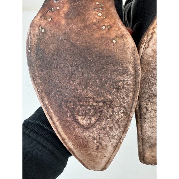 Admirable Boots Mens Sz 9 Black Leather Snip-Toe Western Cowboy Boots main image 10